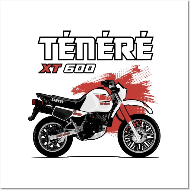 Tenere XT 600 - Red Wall Art by Tomislav Lozić